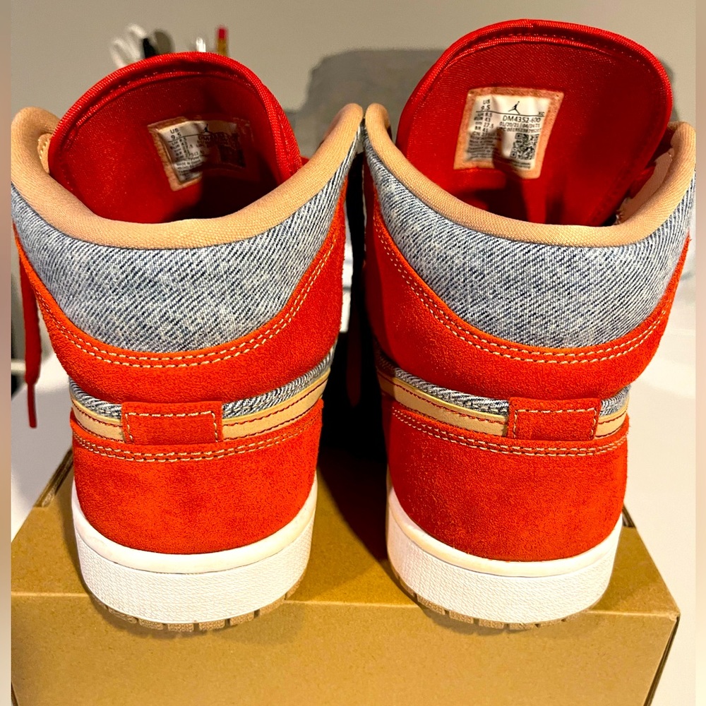 Jordan Shoes | Air Jordan 1 Mid Denim DM4352-600 Size 9.5 Authentic-Like New